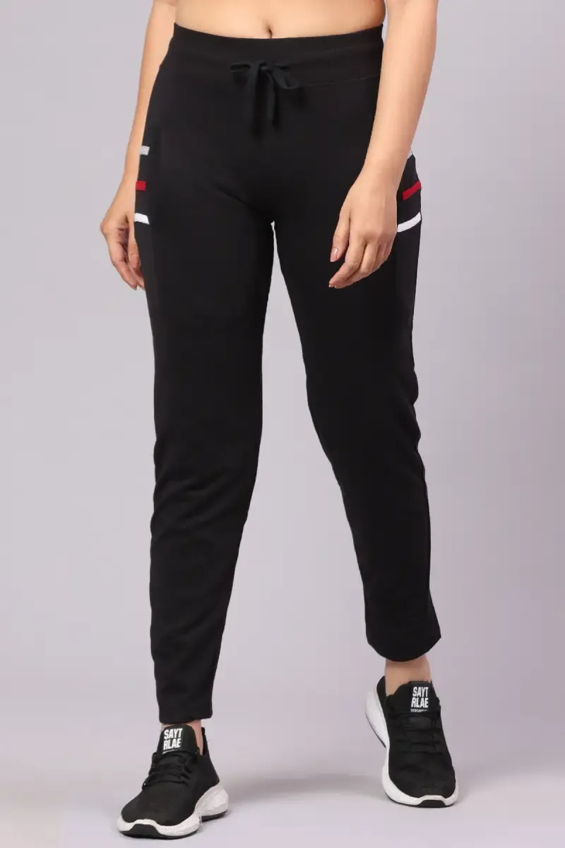 Cotton Blend Track Pant for Women 010174XLBLA