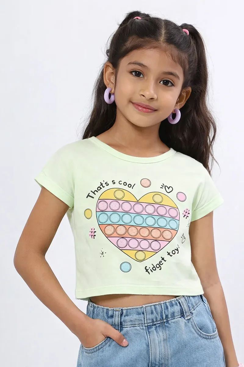 Cotton Printed T-Shirt for Girl (3-16 Yrs)