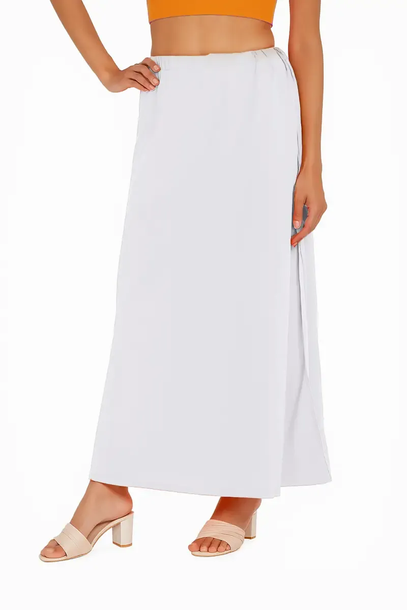 Cotton Solid Inskirt for Women 010245WHI100