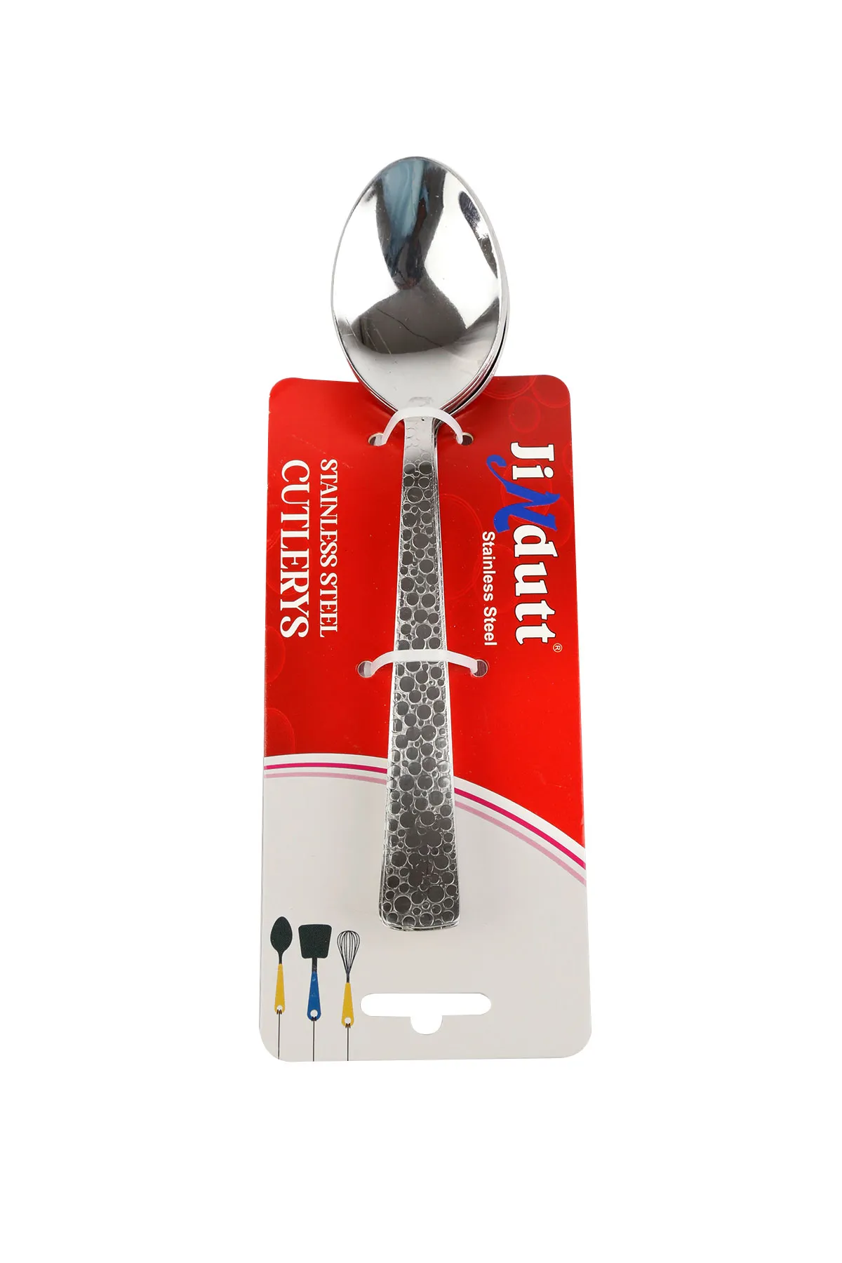 Jindutt Stainless Steel Dessert Spoon, 6 Pcs - 14 cm (Each)