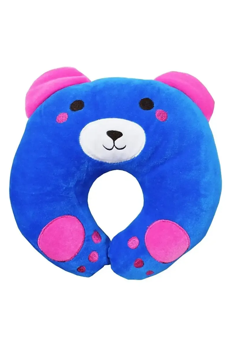 Brandonn U Shaped Cotton Baby Neck Pillow  - Pack of 1 (Royal Blue) 