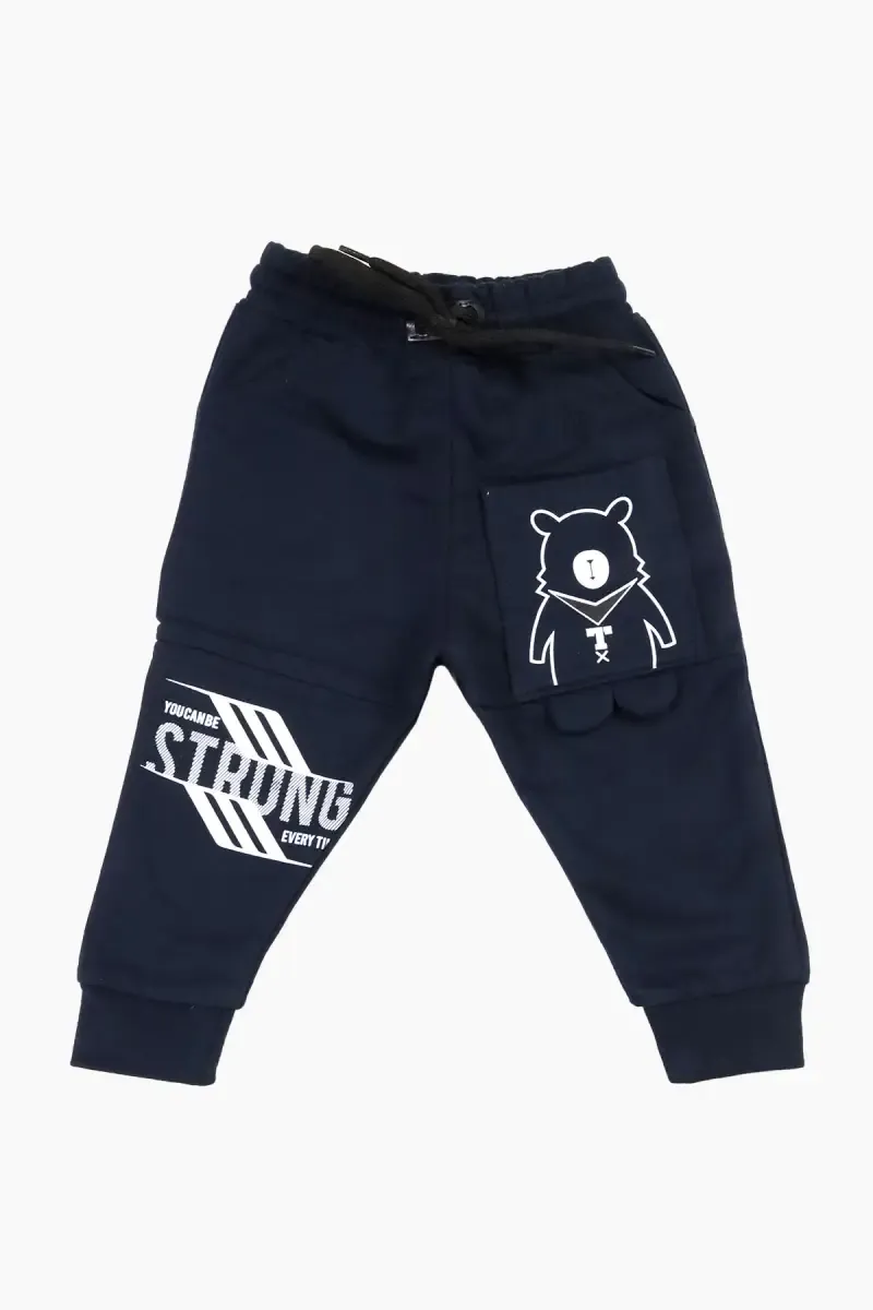 Printed Joggers for Just Born 010370NAVBLU12YRS
