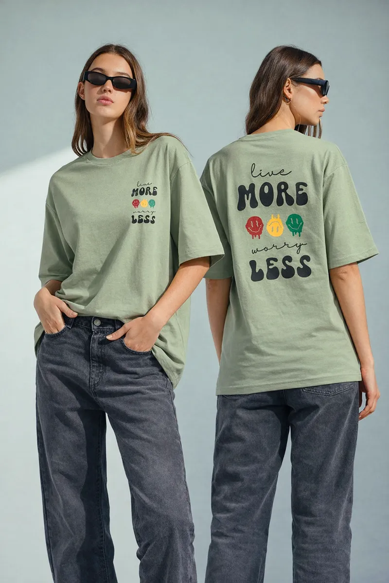 Cotton Typographic Printed T-Shirt for Women 010386XXLLIGGRE