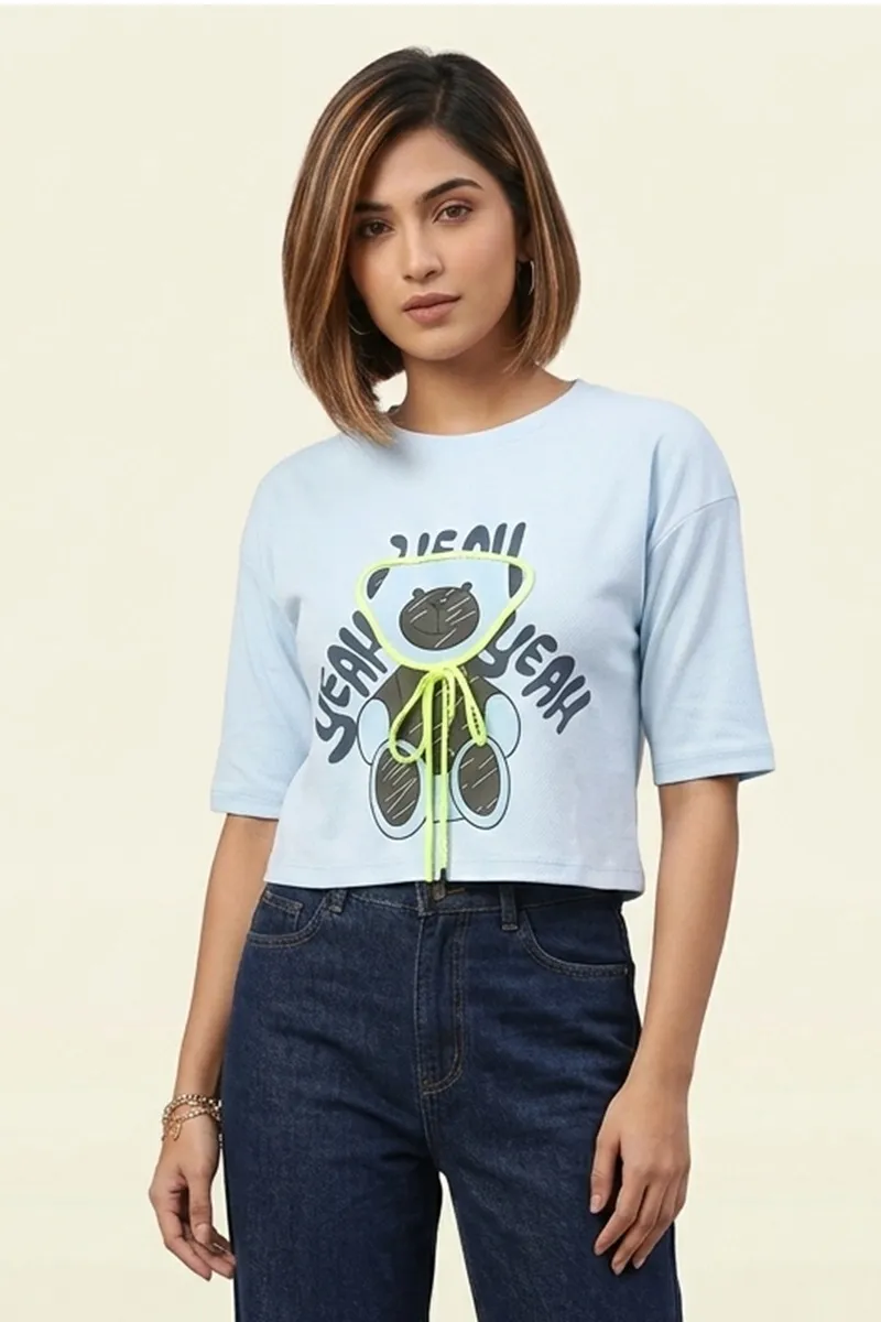 Cotton Graphic Printed T-Shirt for Women