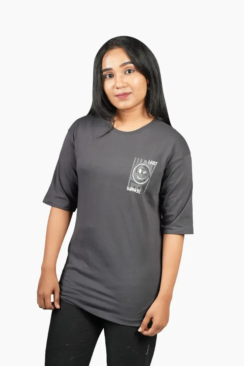 Cotton Blend Graphic Printed T-Shirt for Women 010420LDARGRE