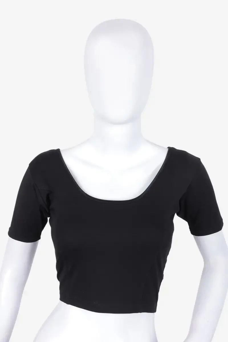 Cotton Lycra Solid Readymade Blouse for Women