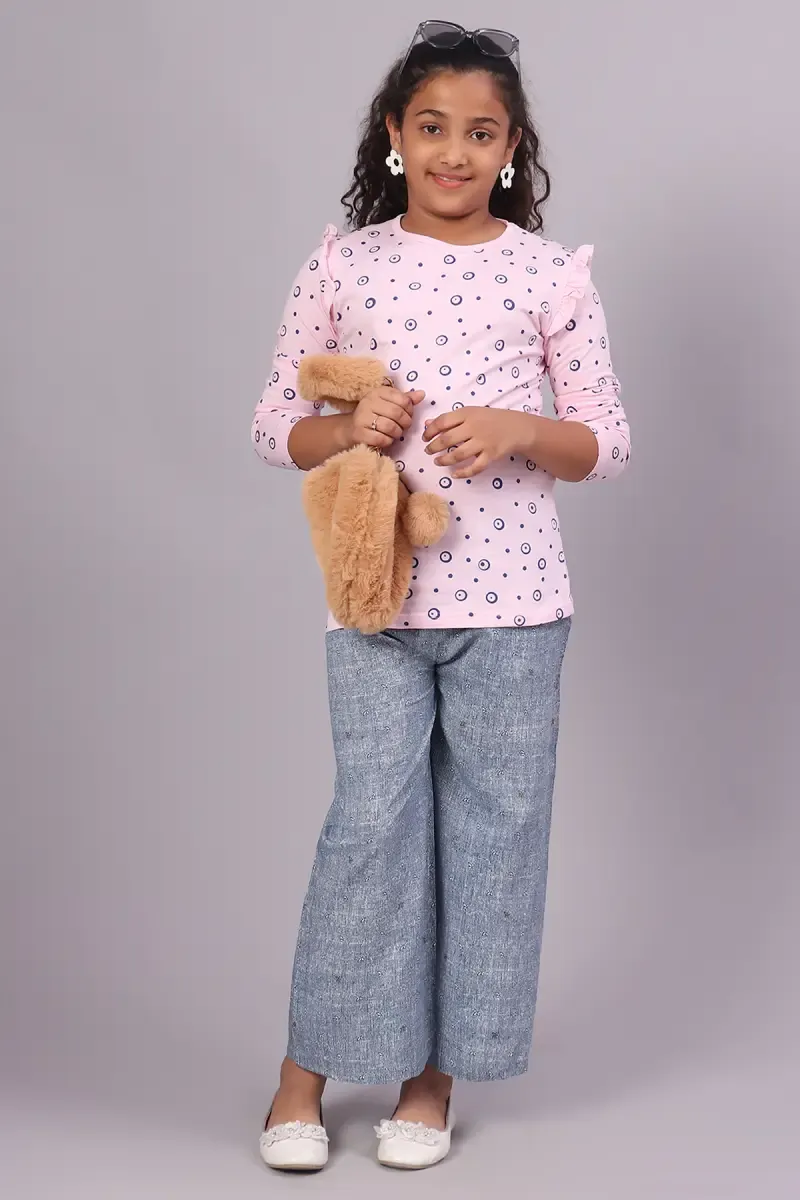Cotton Conversational Printed T-Shirt for Girl (2-16 Yrs) 010535810YRSPIN