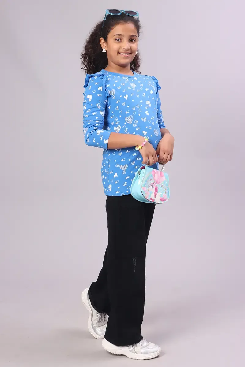 Cotton Conversational Printed T-Shirt for Girl (2-16 Yrs)