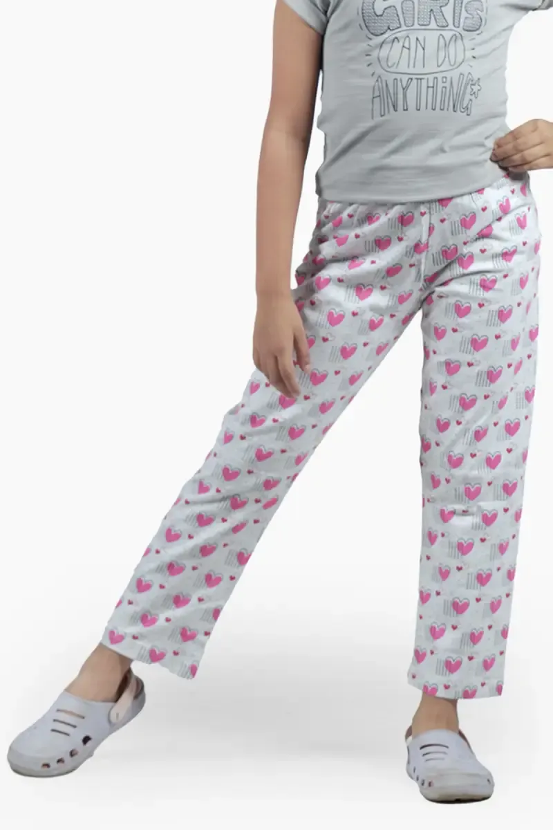 Girl's Cotton Printed Pyjama Pant(4 - 8 Yrs)