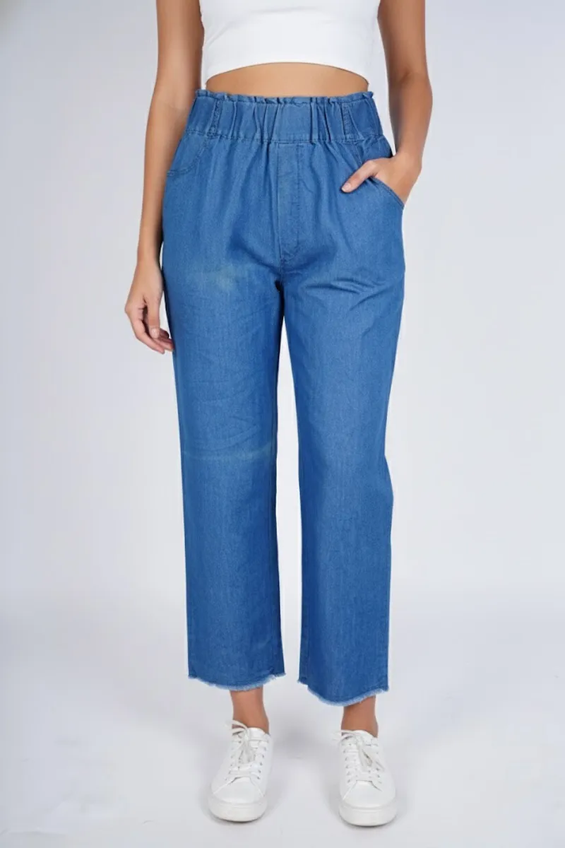 Cotton Blend Solid Palazzo for Women