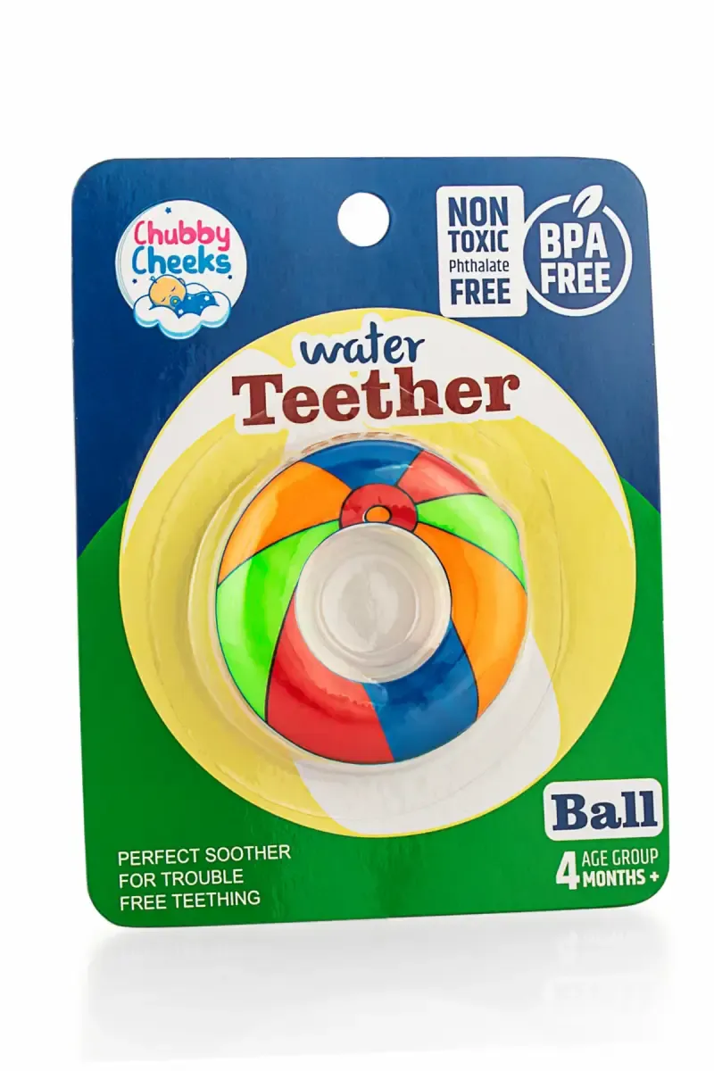 Chubby Cheeks Ball Shaped Water Teether for Babies
