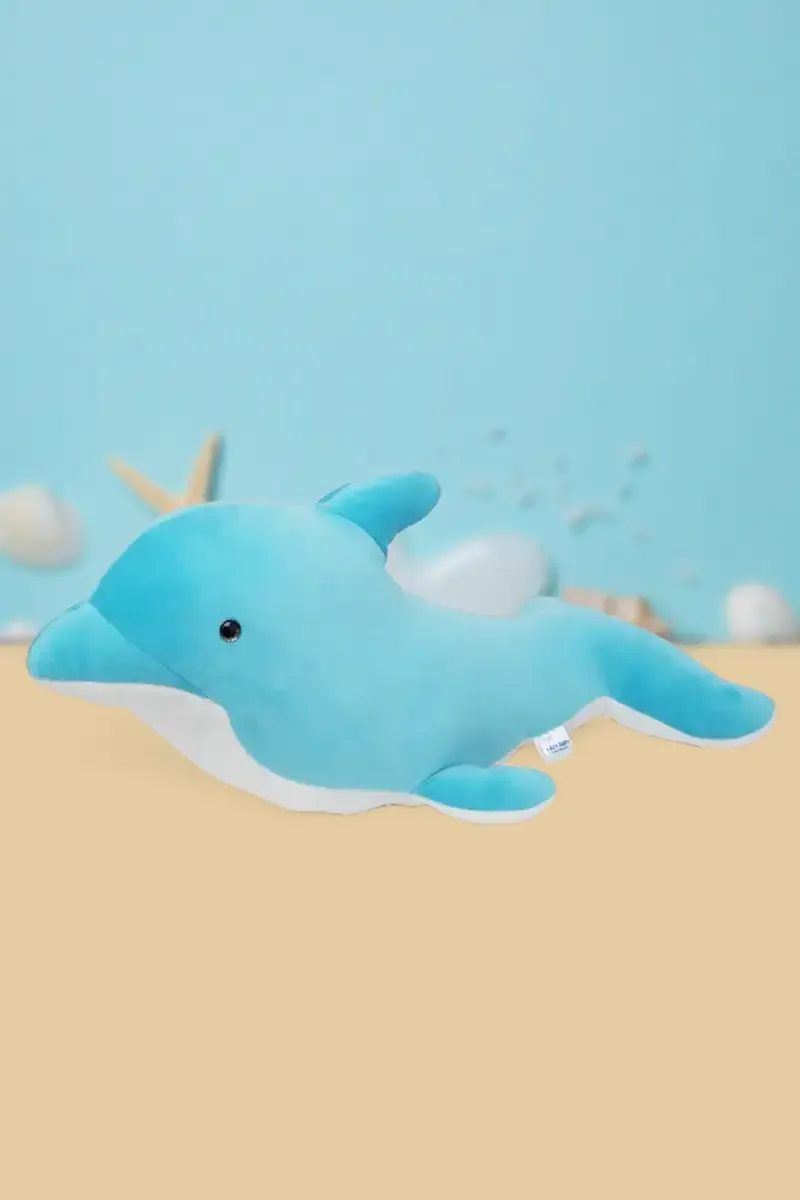 Denny The Intelligent Dolphin Soft Toy  010609LIGBLU