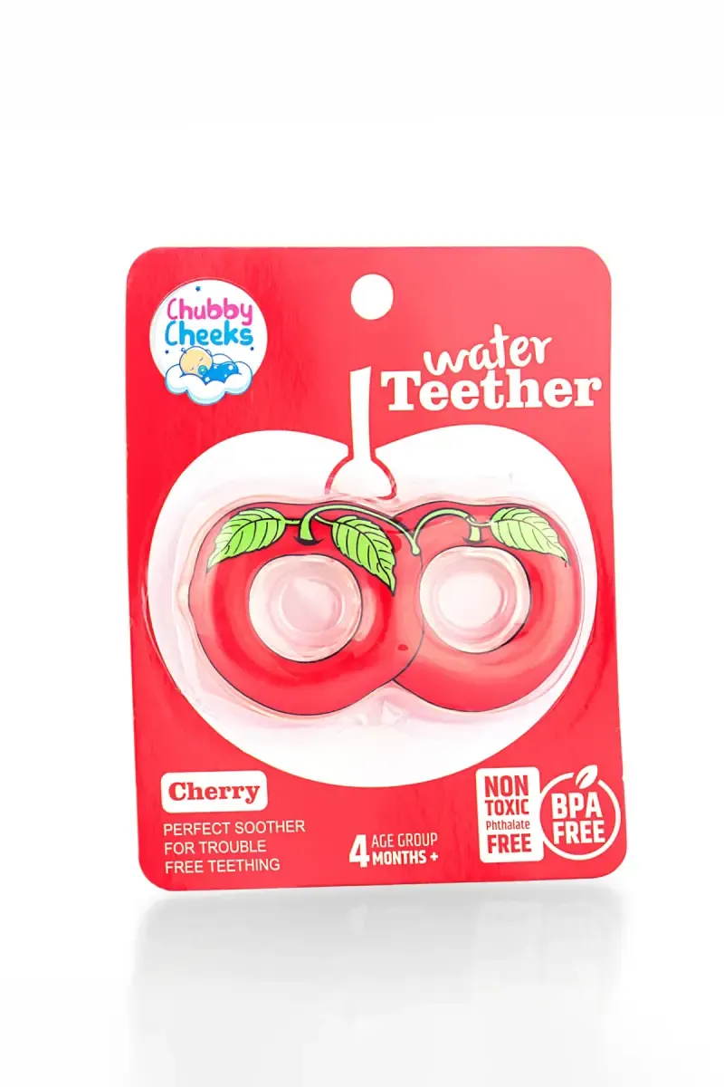 Chubby Cheeks Cherry Shaped Water Teether for Babies