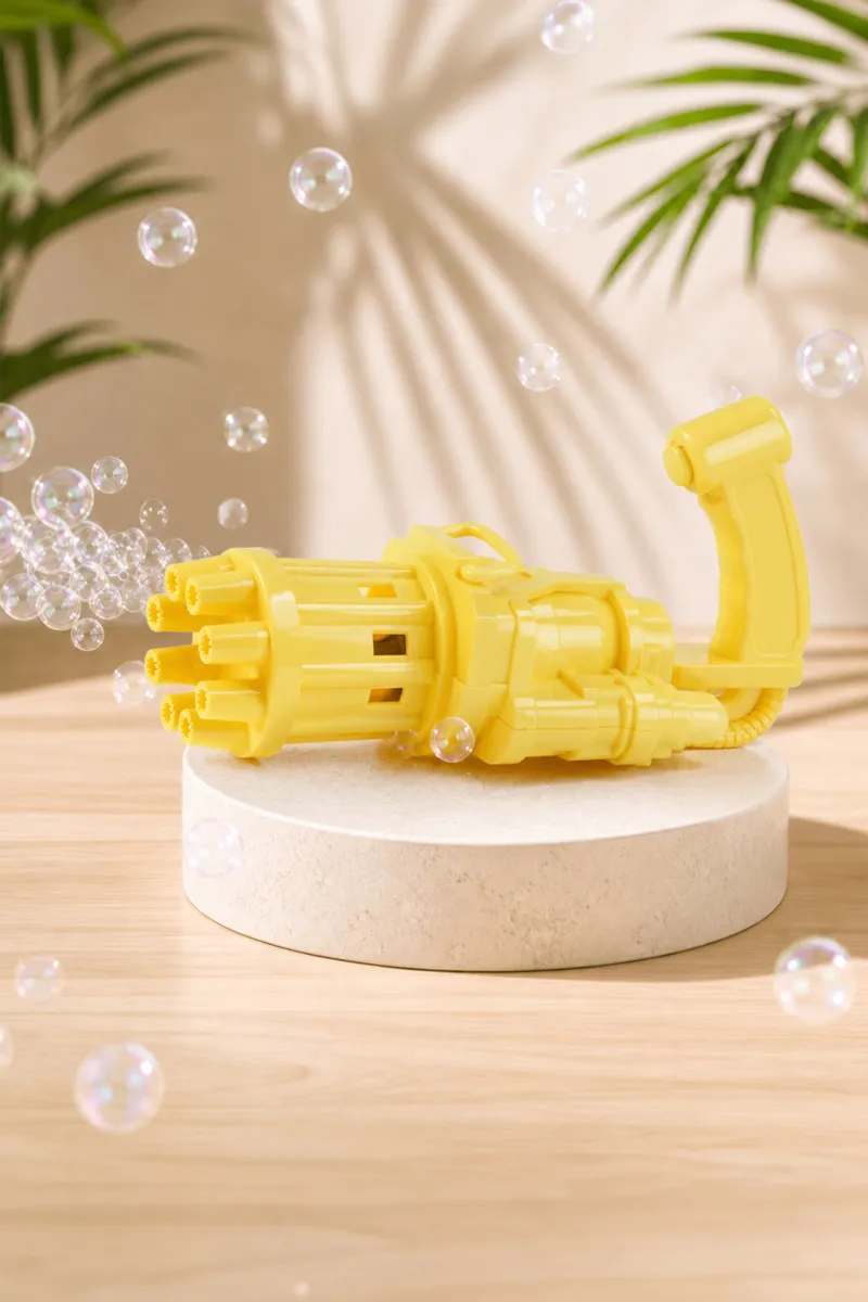 KV Impex Bubble Maker Machine Water Gun Toys For Kids (Yellow) 010691YEL