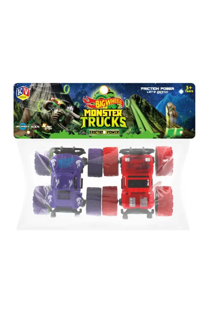 Big Wheels Monster Truck Toys (2 Pcs)