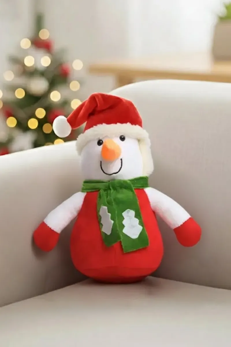 Polyester Snowman Stuffed Soft Toy - 35 Cm 010708MUL
