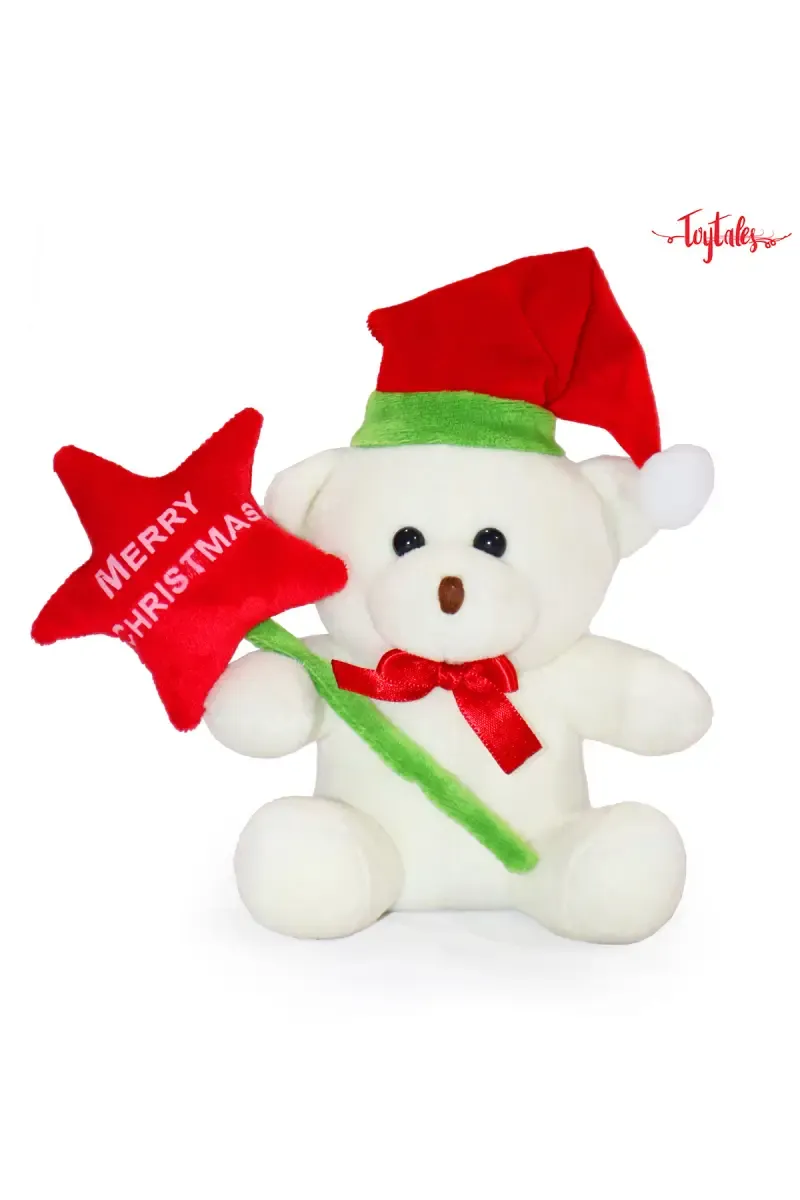 Merry Christmas Bear Stuffed Soft Toy -25 Cm 