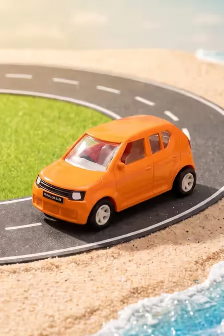 Plastic G-Nius Pull Back Car Toys  (Color May Vary )