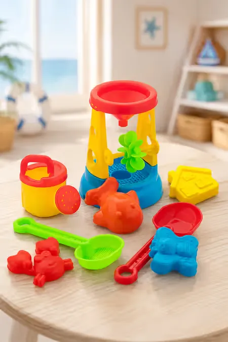 Sand Molds Play Set for Kids (Selfie Beach Set)