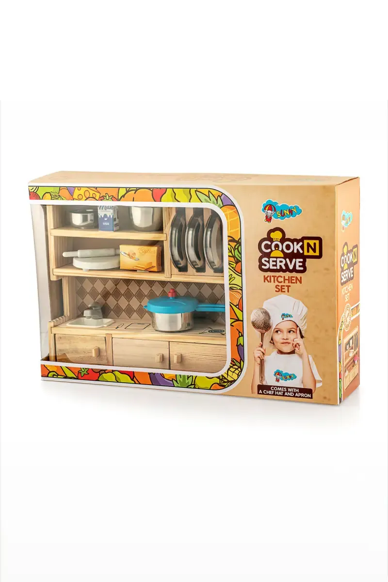 Cook N Serve Kitchen Set with Cook Suit - 12 Pcs