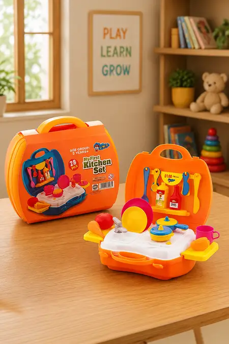 My First Kitchen Set (Orange) - 28 Pcs