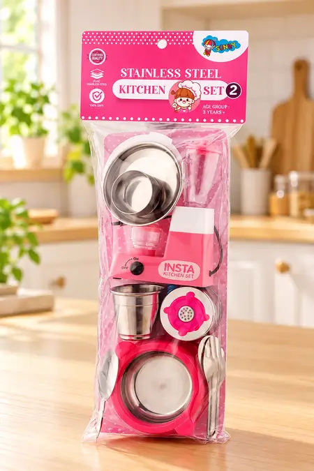 Stainless Steel Kitchen Activity Sets for Kids  010907PIN