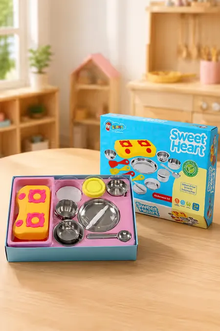 Sweet Heart Kitchen Set Mini Toy Sets for Girls - 13 Pcs