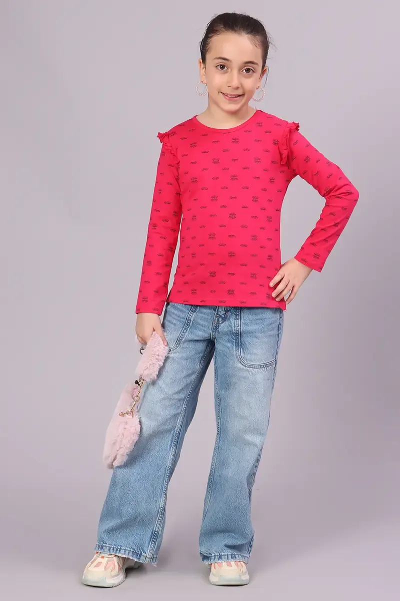 Cotton Conversational Printed T-Shirt (2- 16 Yrs) 01096845YRSPIN