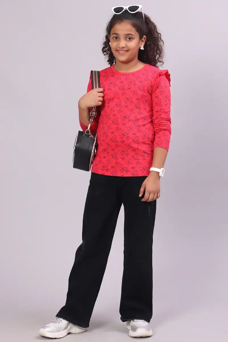 Cotton Conversational Printed T-Shirt for Girl (2- 16 Yrs)