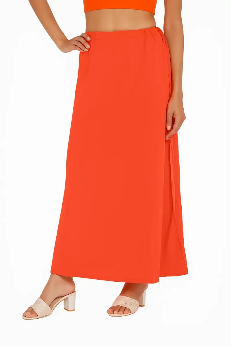 Cotton Solid Inskirt for Women 011014ORA90C