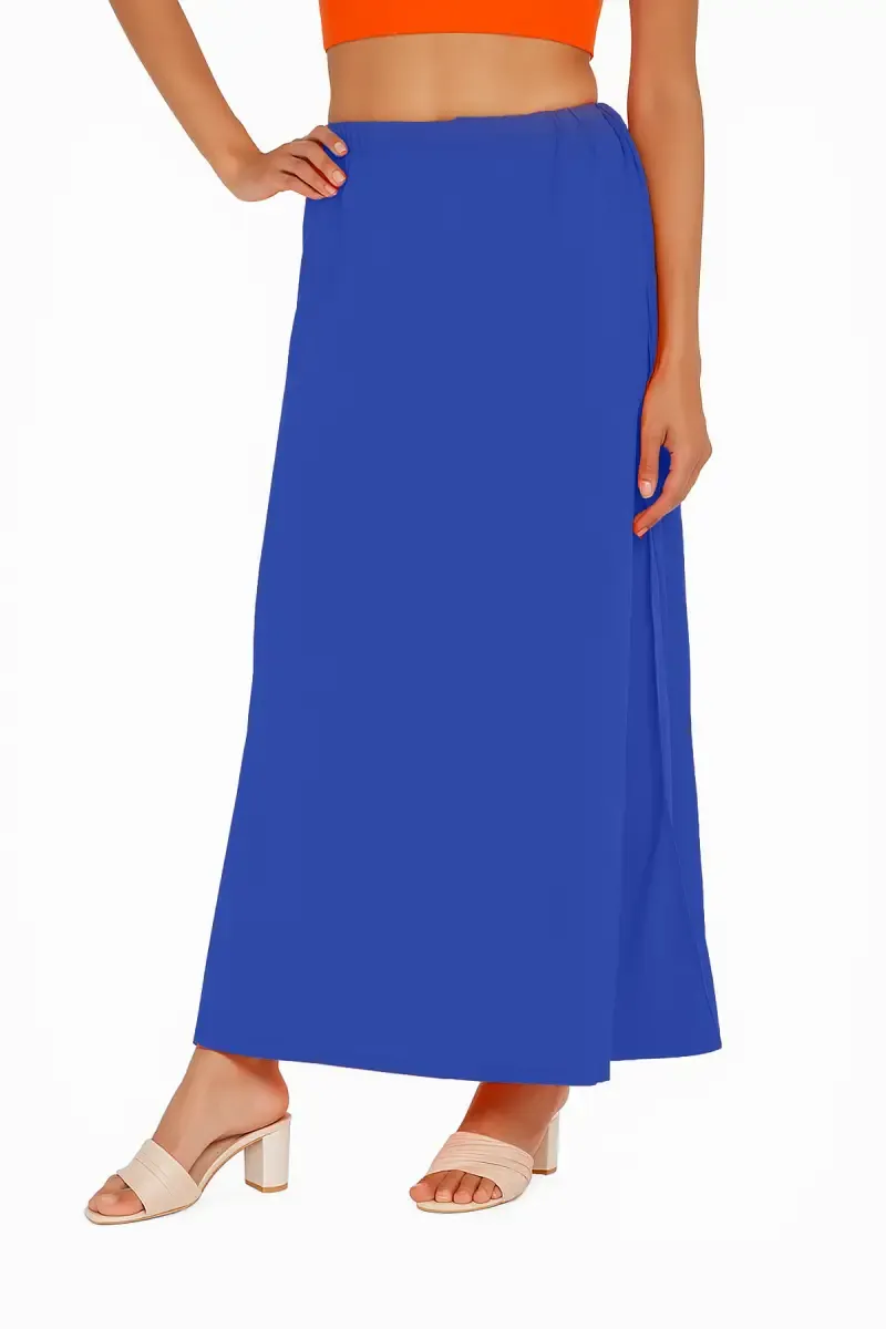 Cotton Solid Inskirt for Women 011014ROYBLU90C