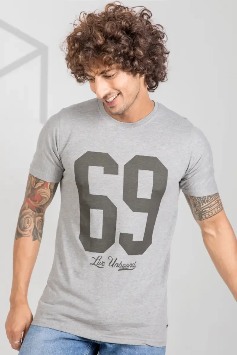 Men's Cotton Typographic Print T-shirt