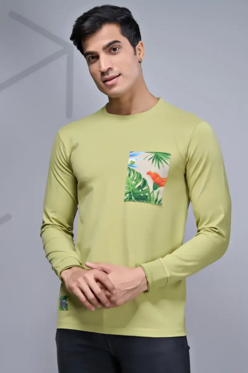 Men's Cotton Placement Print T-shirt