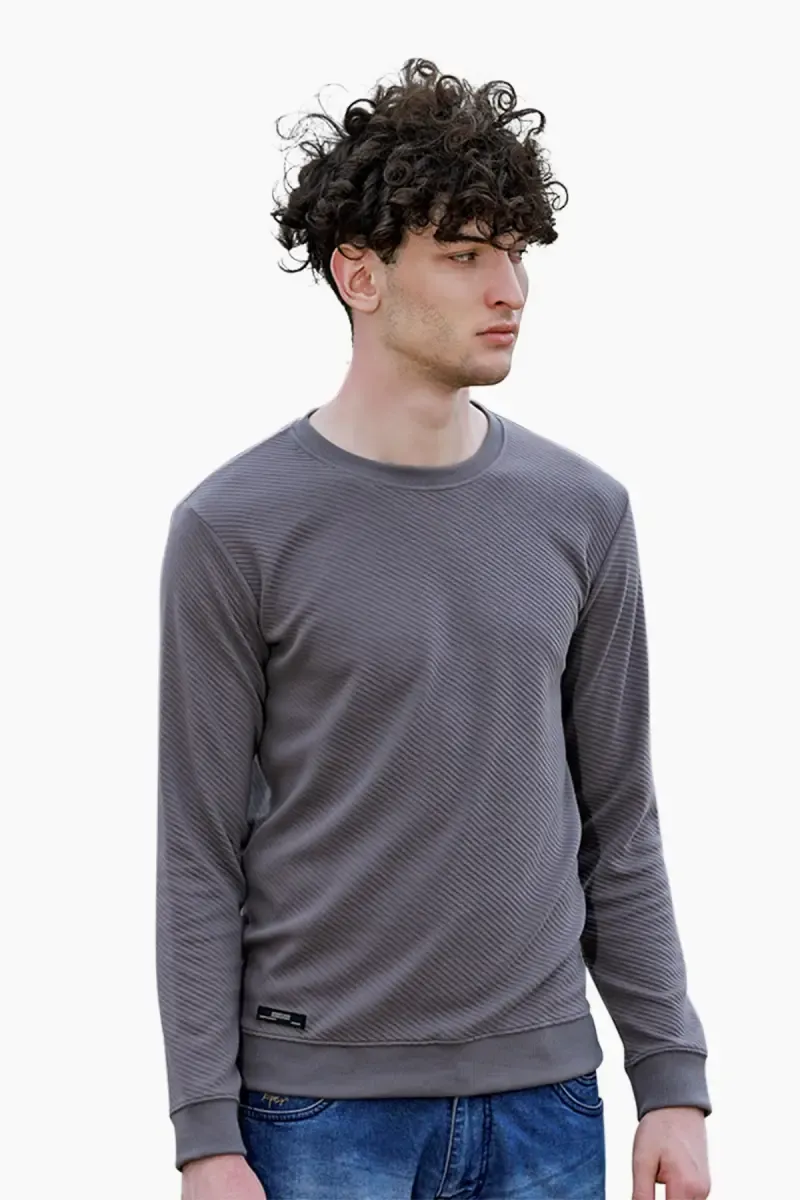 Cotton Slim Fit T-shirt for Men 011148LGRE