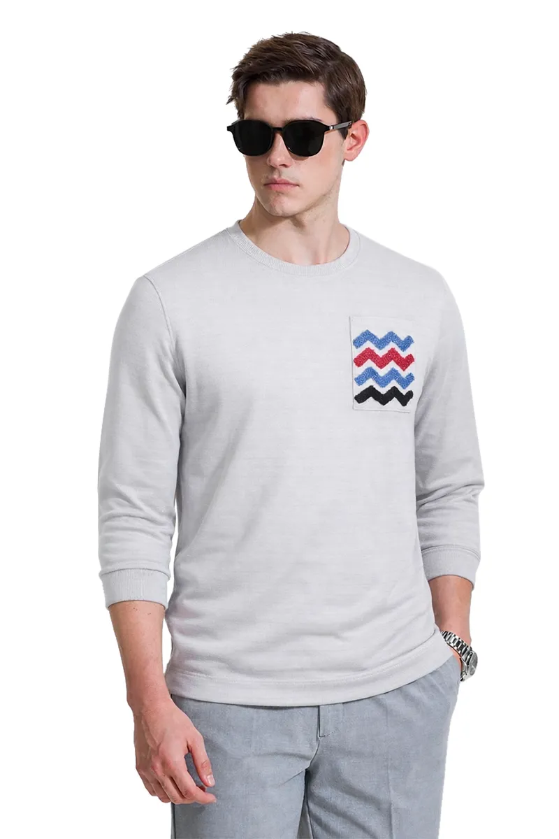 Men's Cotton Solid Sweatshirts with Embroidery
