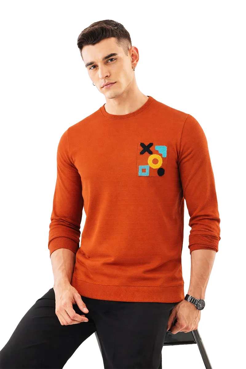 Cotton Embroidered Sweatshirts for Men 011151XXLRUS2