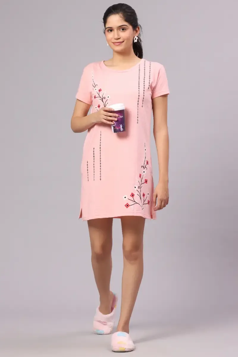 Cotton Floral Printed Night Dress for Women 011223LPEA
