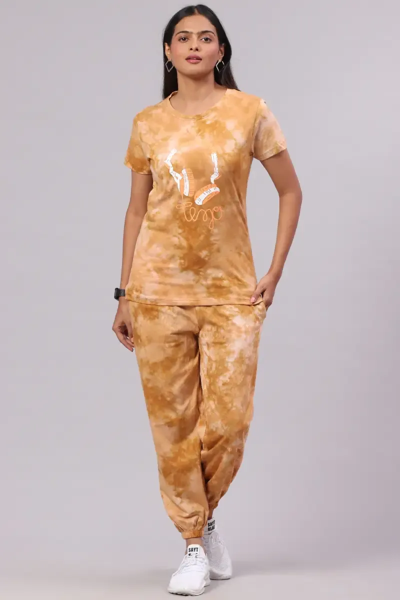 Cotton Printed Night Suit Set for Women 011235BROM