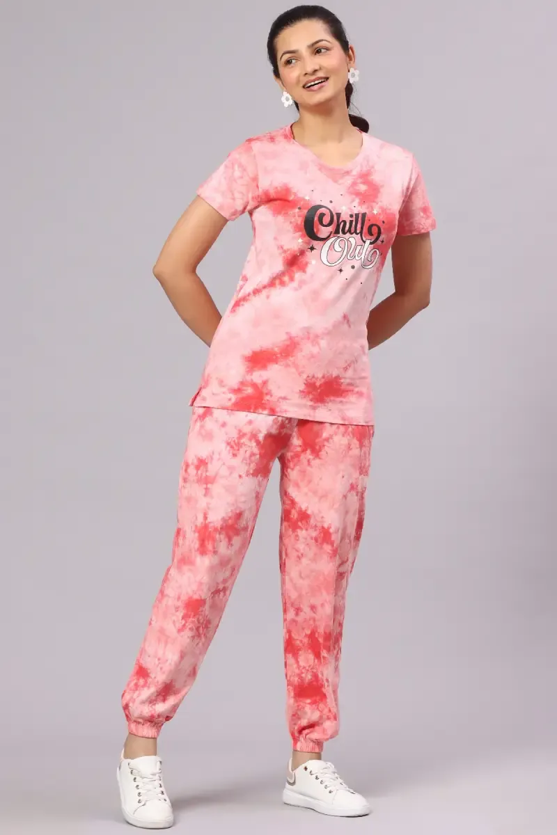 Cotton Tie & Dye Night Suit Set for Women