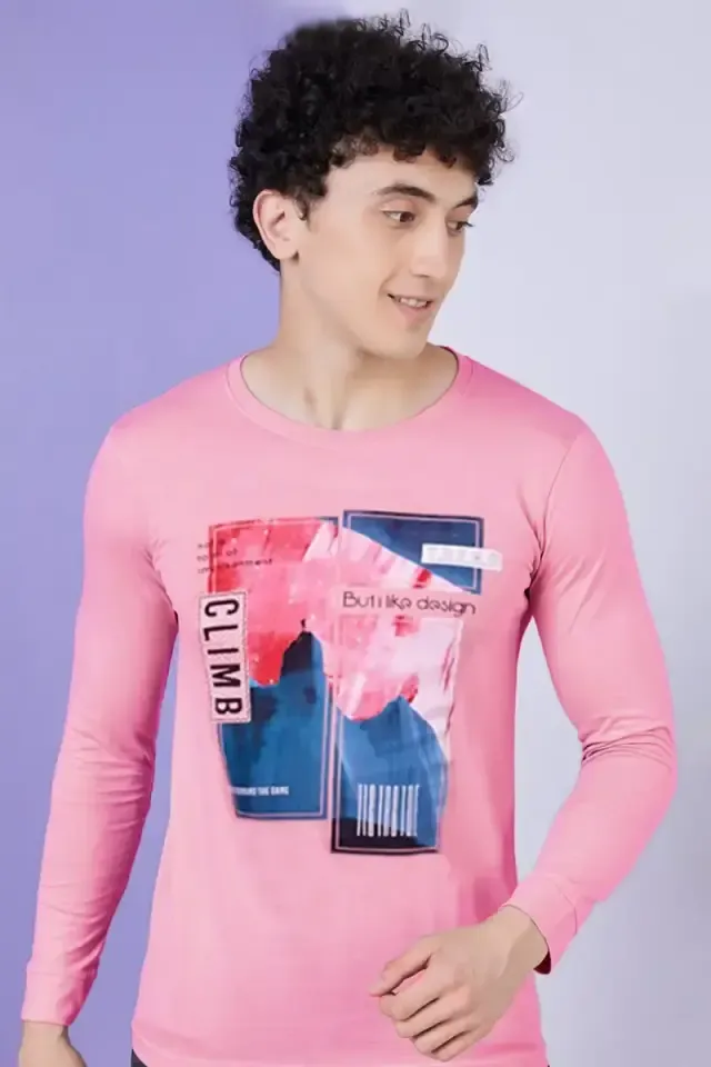 Cotton Graphic Print T-shirt for Men