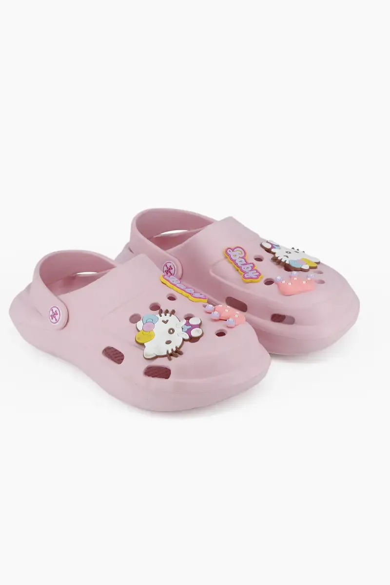 Girl's Kitty Printed Lightweight Clogs