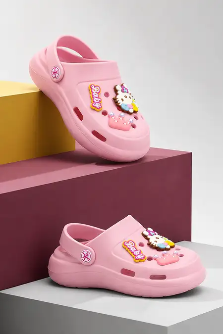 Girl's Kitty Printed Lightweight Clogs