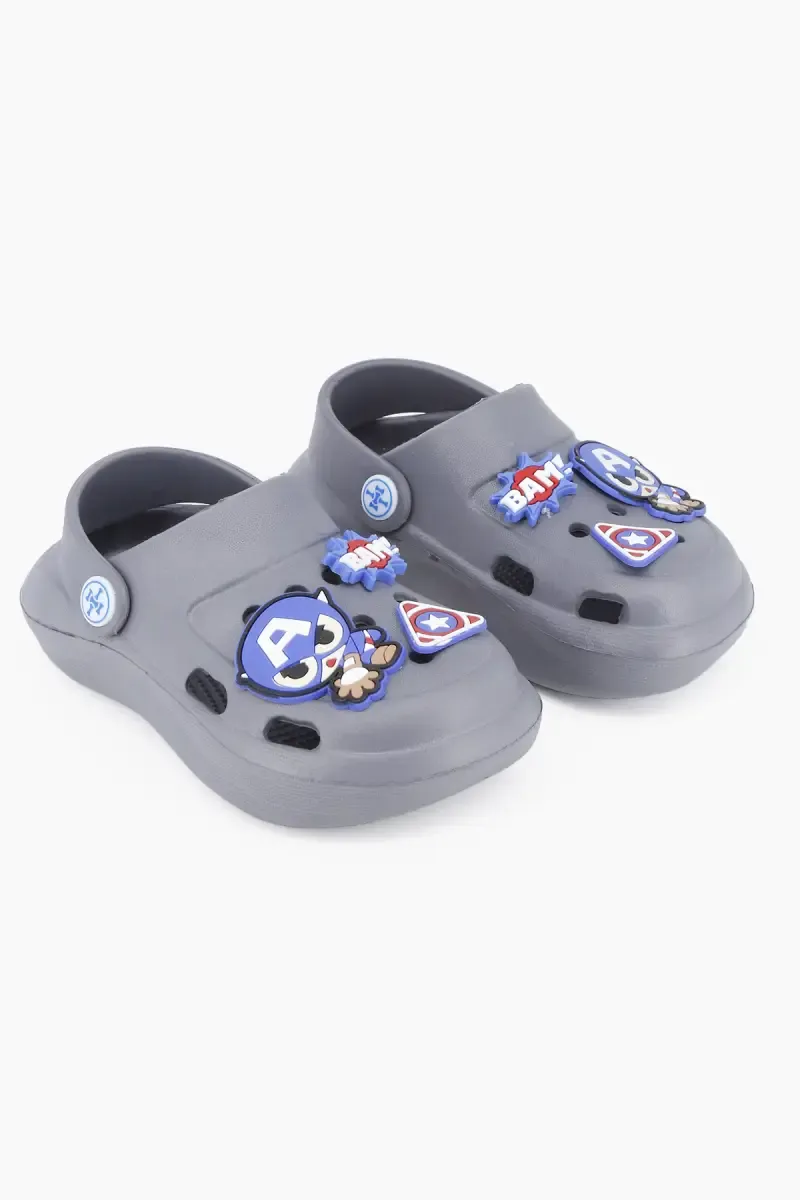 Kid's Cartoon Printed Sling Back Clogs