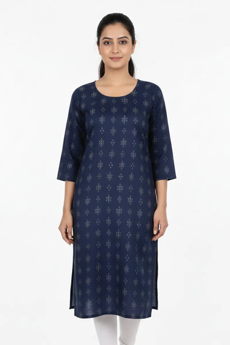 Cotton Blend Printed Kurti for Women