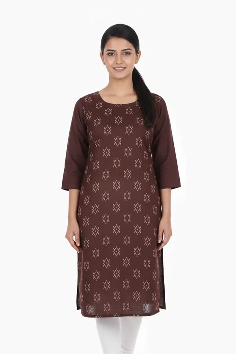 Cotton Blend Printed Kurti for Women