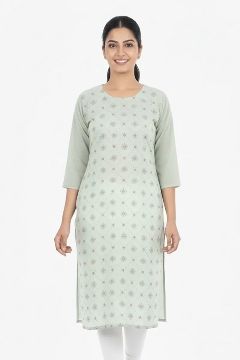 Cotton Blend Printed Kurti for Women