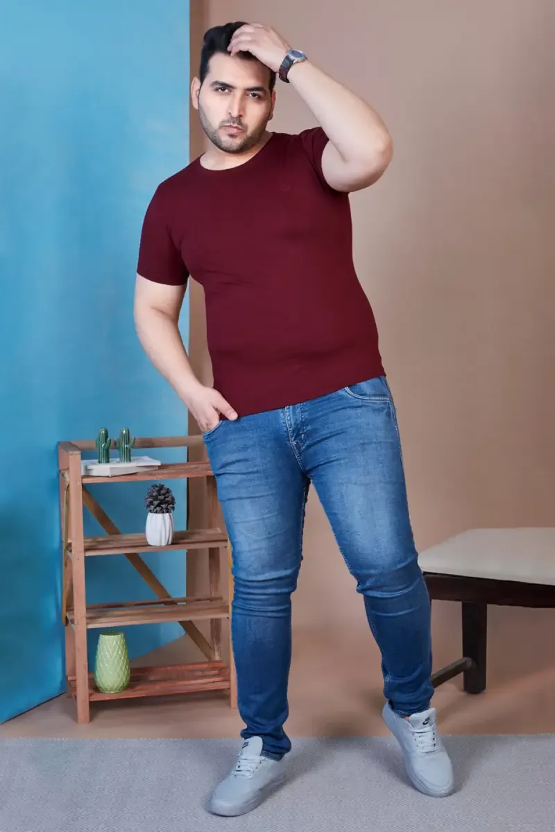 Plus Size Cotton T-shirt for Men 0113532XLMAR