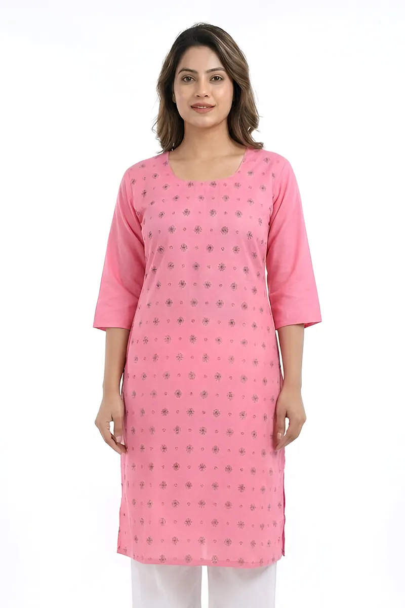 Cotton Blend Printed Kurti for Women