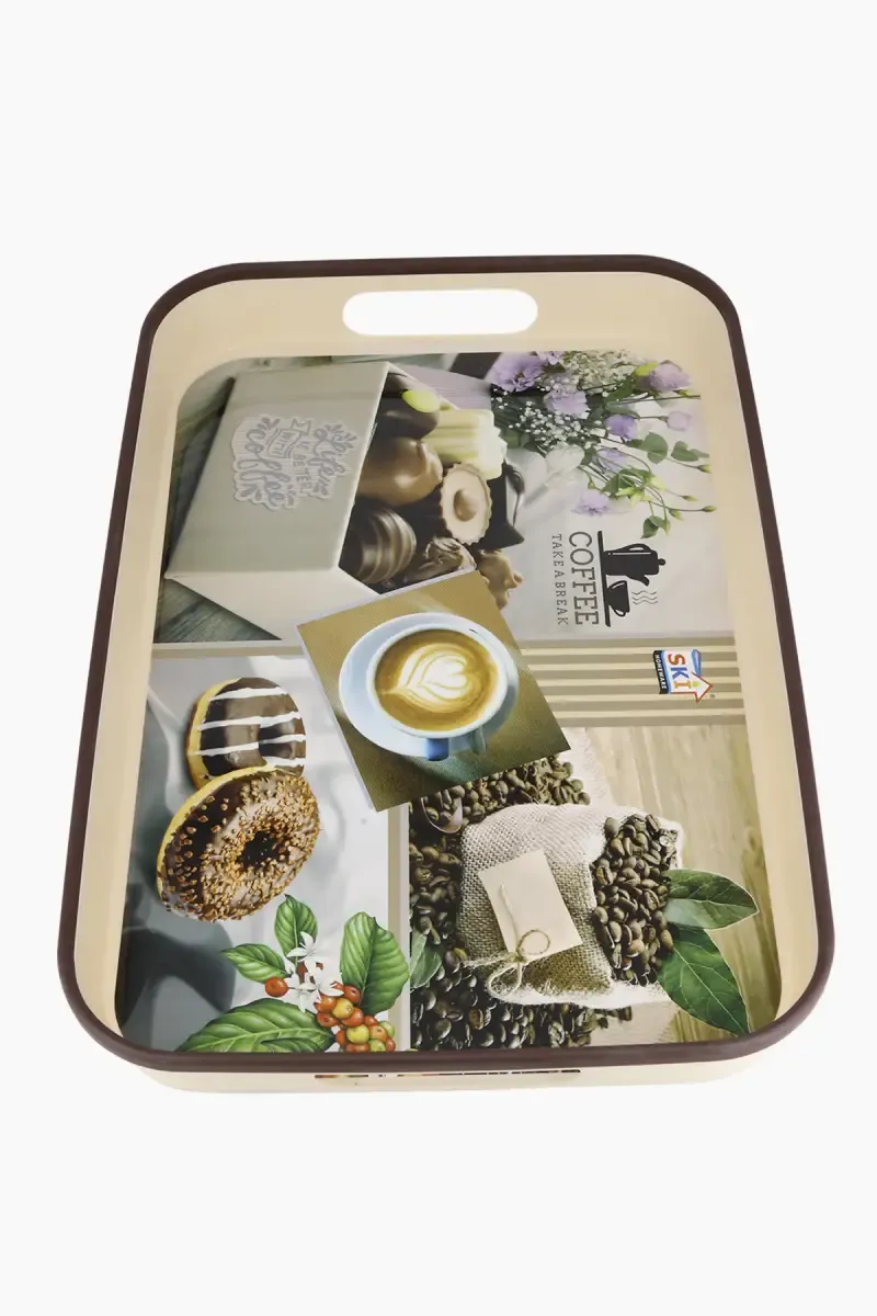 SKI Plastic Printed Serving Tray - 44cm