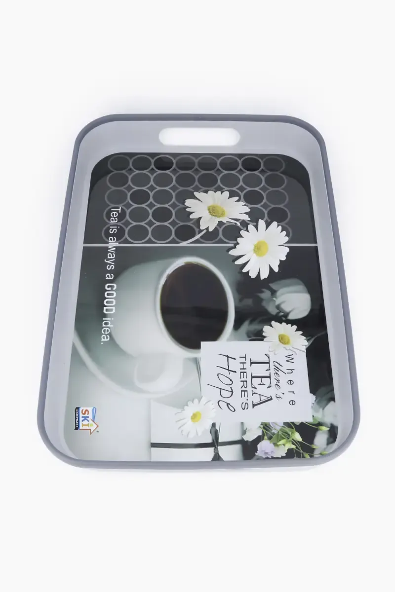 SKI Plastic Printed Serving Tray - 44cm